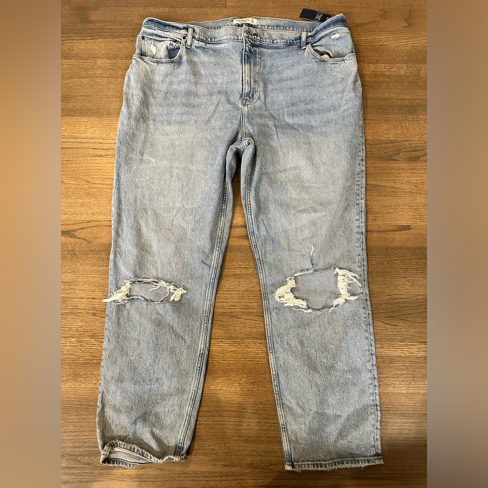 Abercrombie & Fitch The 90's Straight Ultra High Rise Curve Love-Size 36 Long